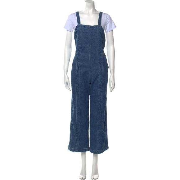 APIECE APART Square Neckline Jumpsuit Blue - S - Picture 1 of 3